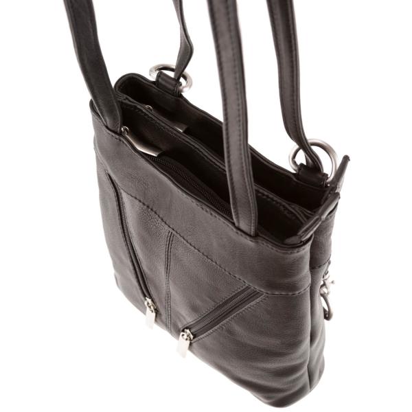 ALPENLEDER | Damen-Handtasche  MACHU PICCHU (schwarz) 4717-sw